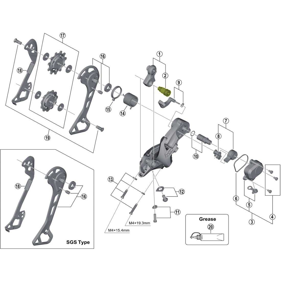 front derailleur parts diagram