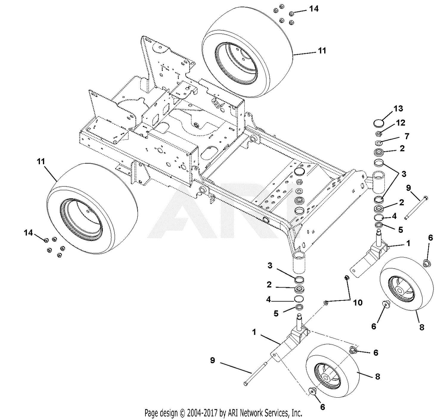 front wheel parts diagram