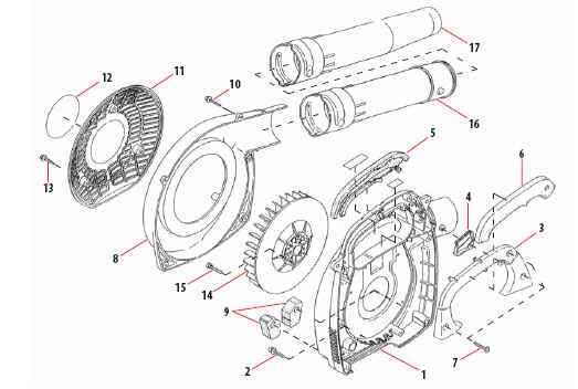 homelite leaf blower parts diagram