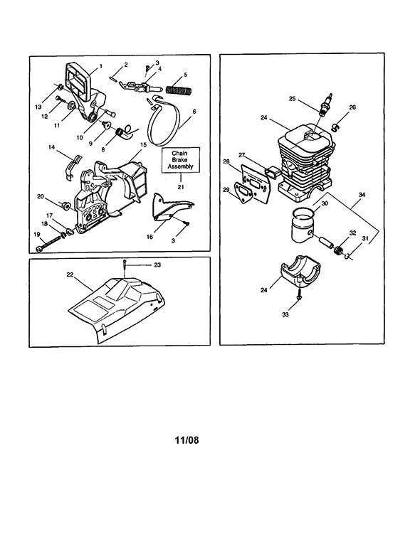 husqvarna 36 chainsaw parts diagram