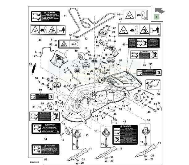 husqvarna 48 inch mower deck parts diagram