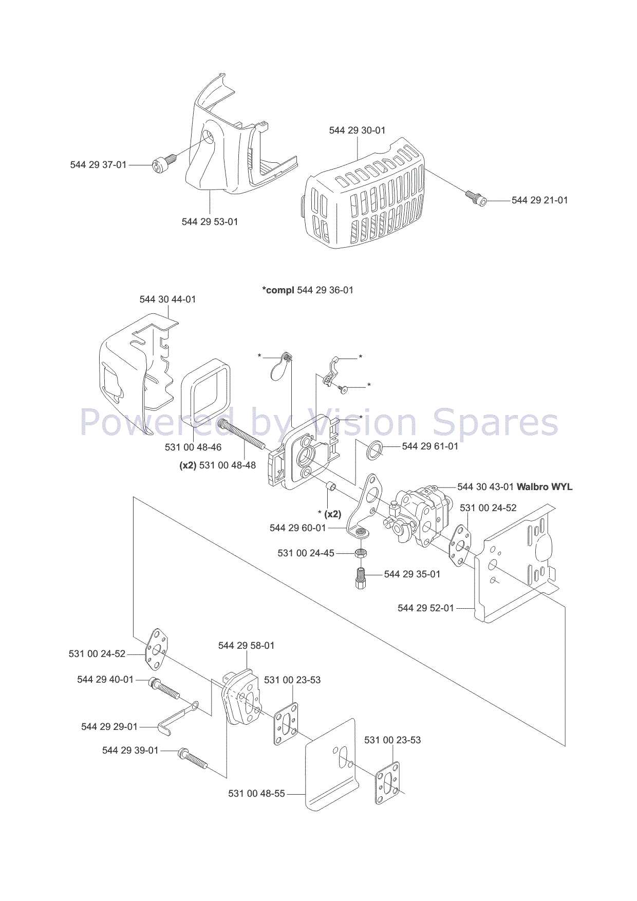 husqvarna hedge trimmer parts diagram