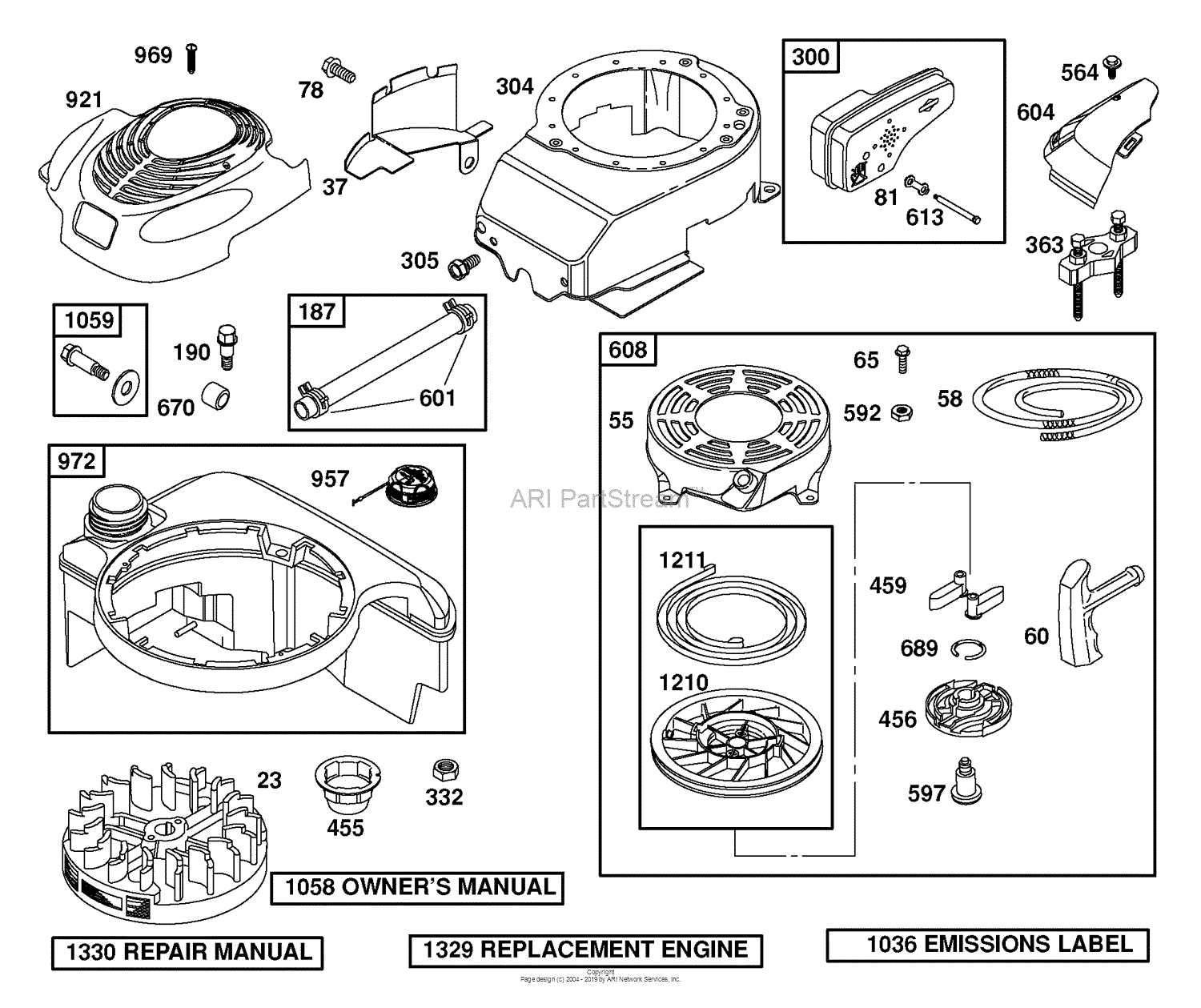 husqvarna push mower parts diagram