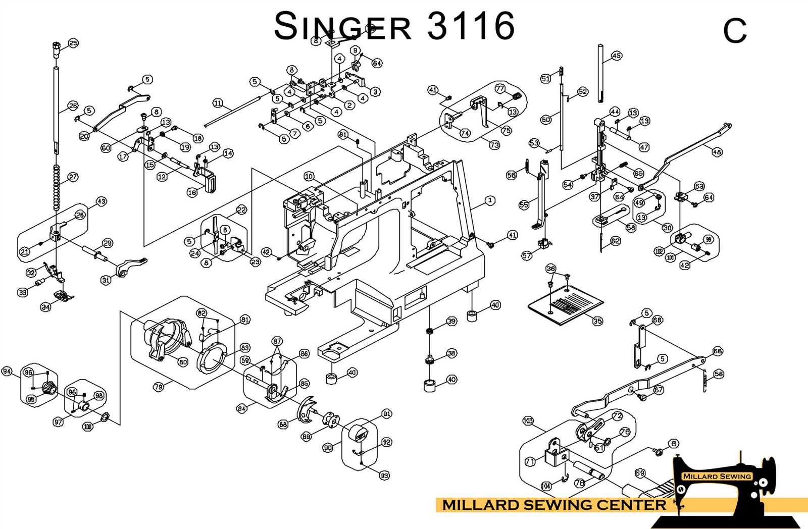 husqvarna viking parts diagram