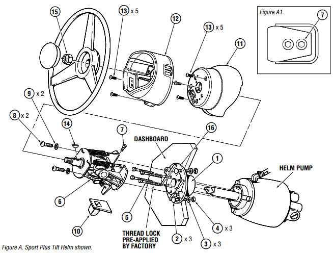 hynautic steering parts diagram