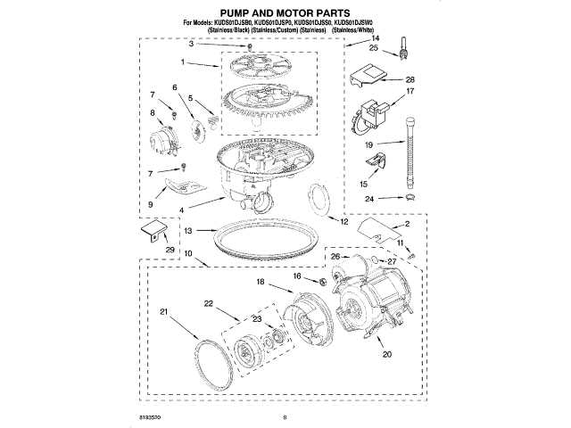 jenn air dishwasher parts diagram