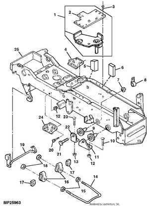 john deere 325 mower deck parts diagram