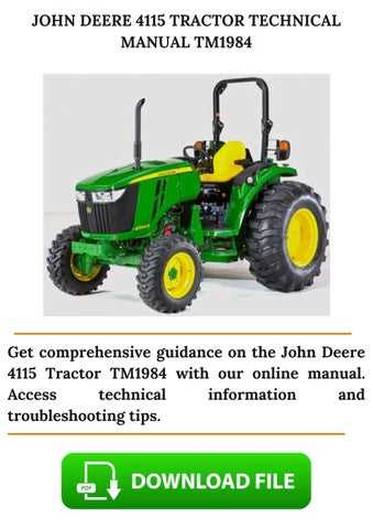 john deere 4115 parts diagram