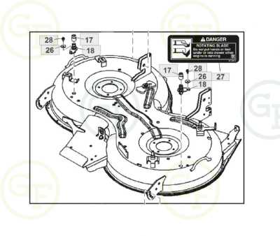 john deere x300 mower deck parts diagram