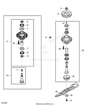 john deere x300 mower deck parts diagram