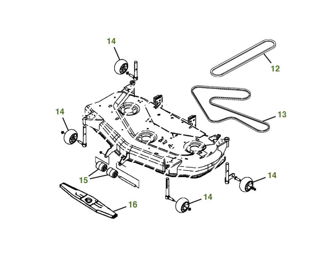 john deere x500 54 mower deck parts diagram