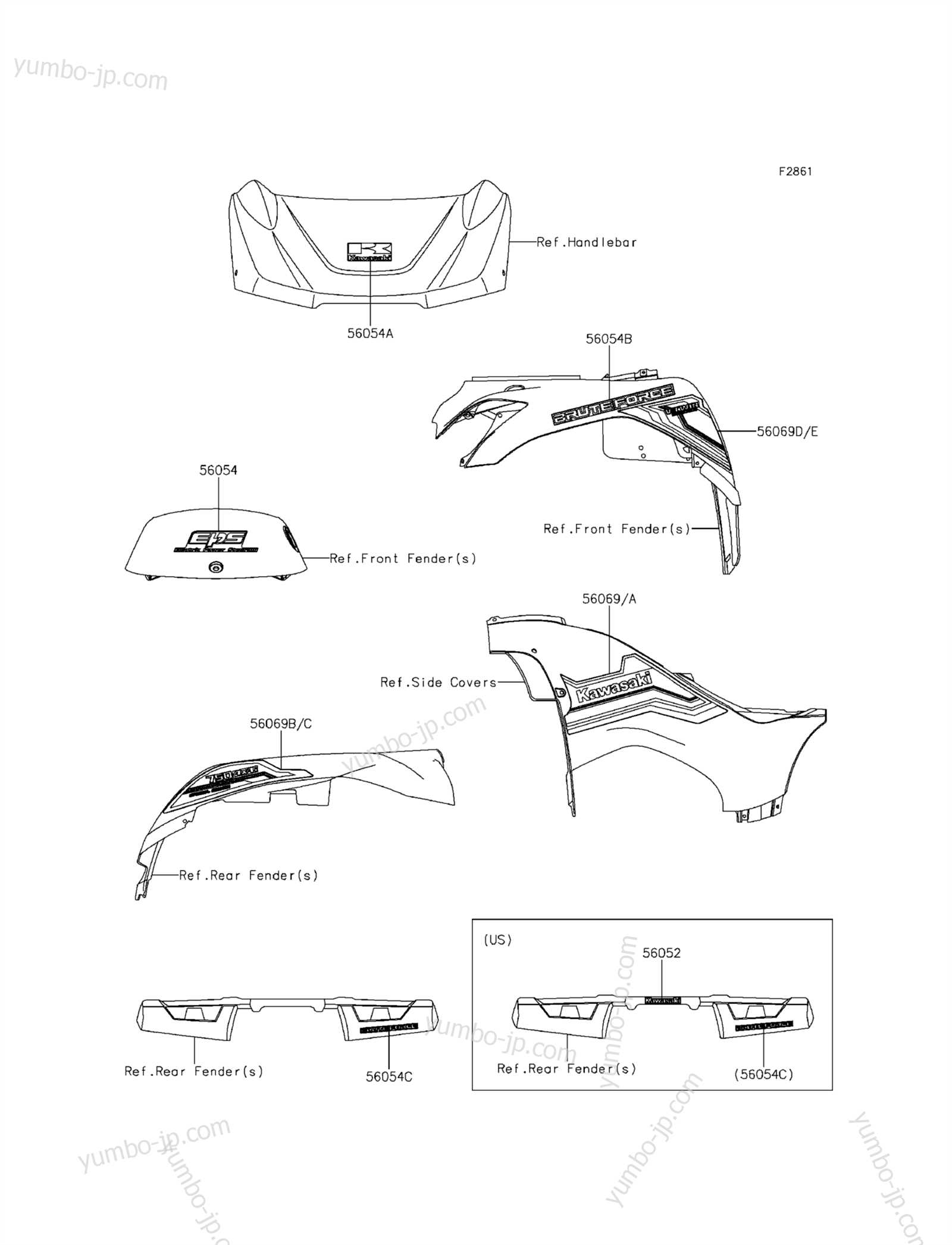 kawasaki brute force parts diagram