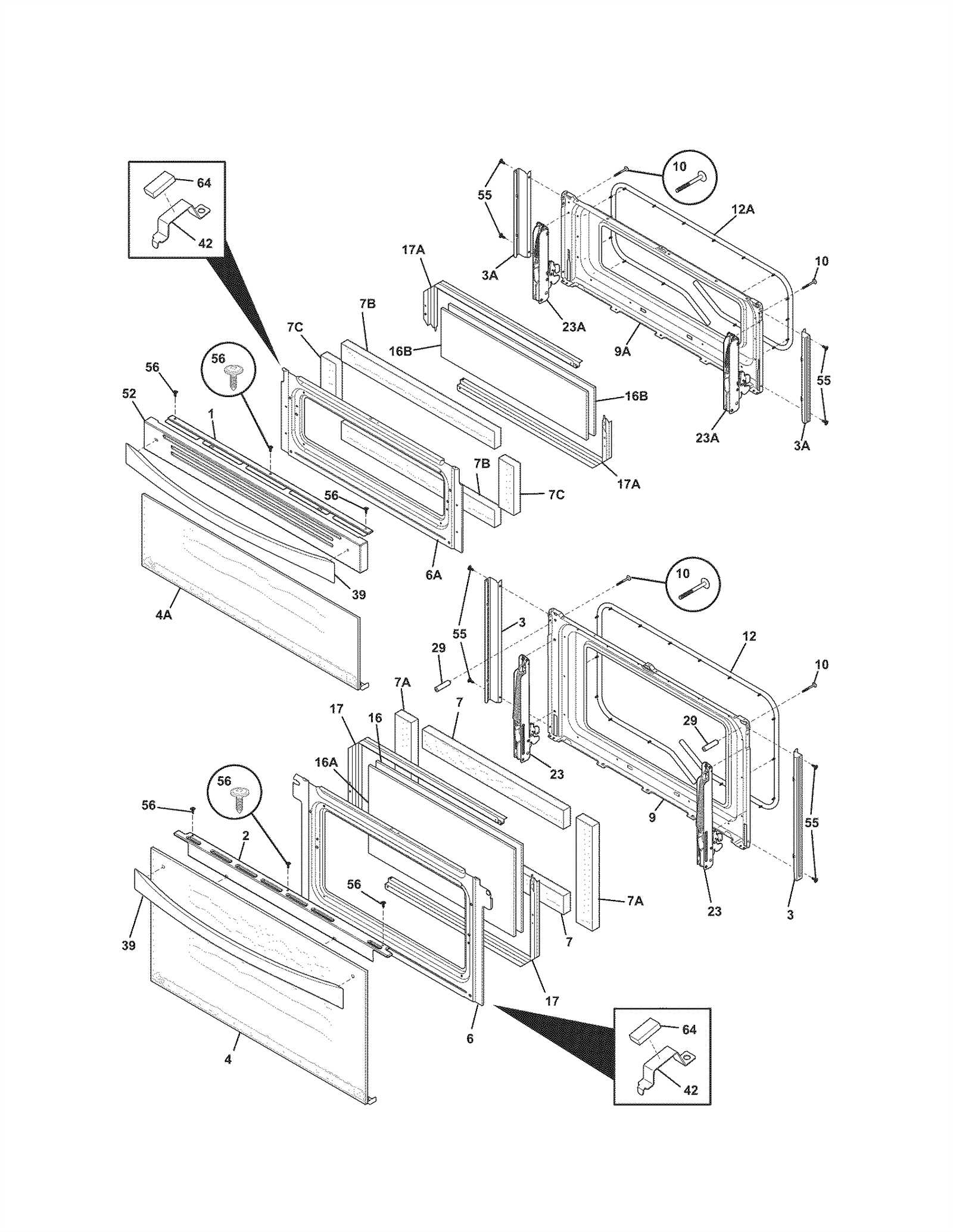 kenmore gas range parts diagram