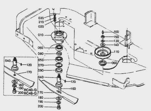 kubota mower deck parts diagram