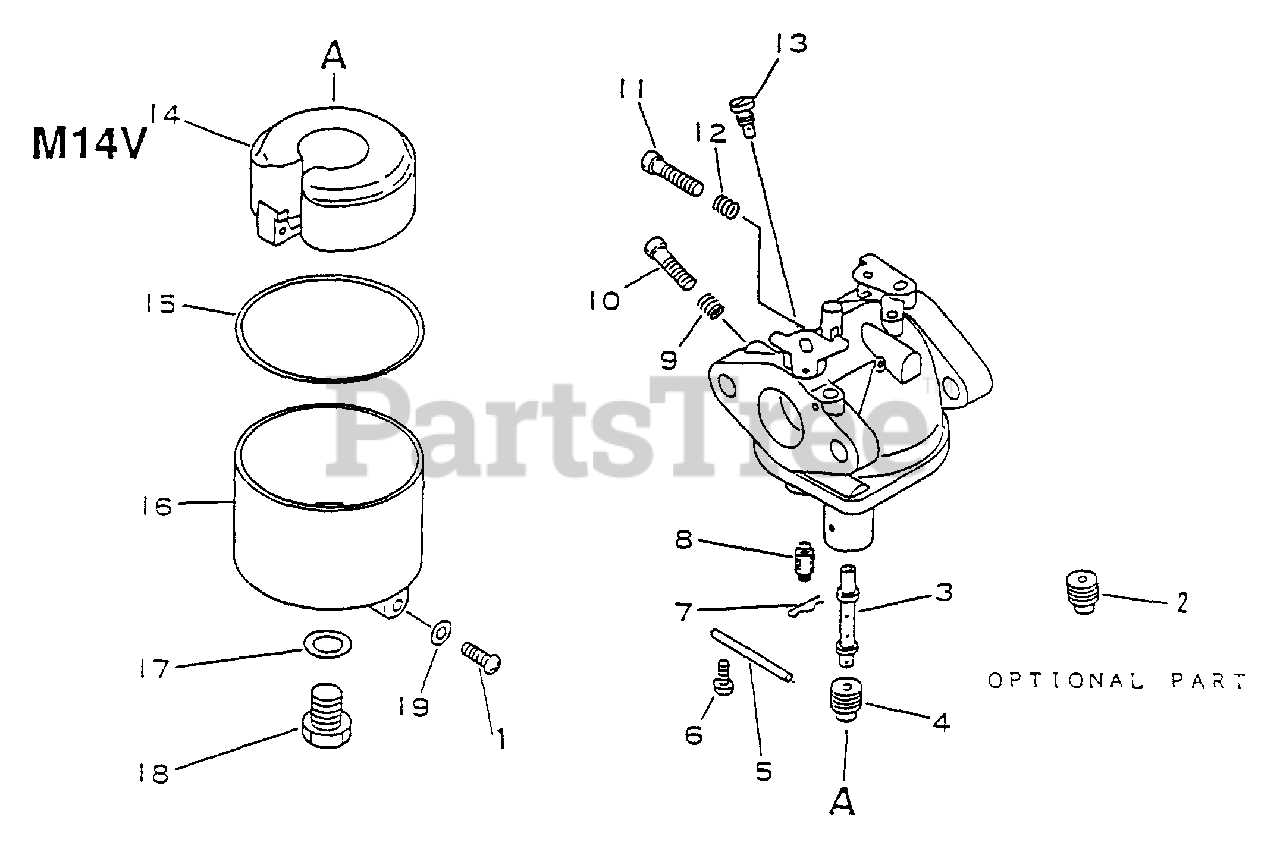 lawn mower carburetor parts diagram