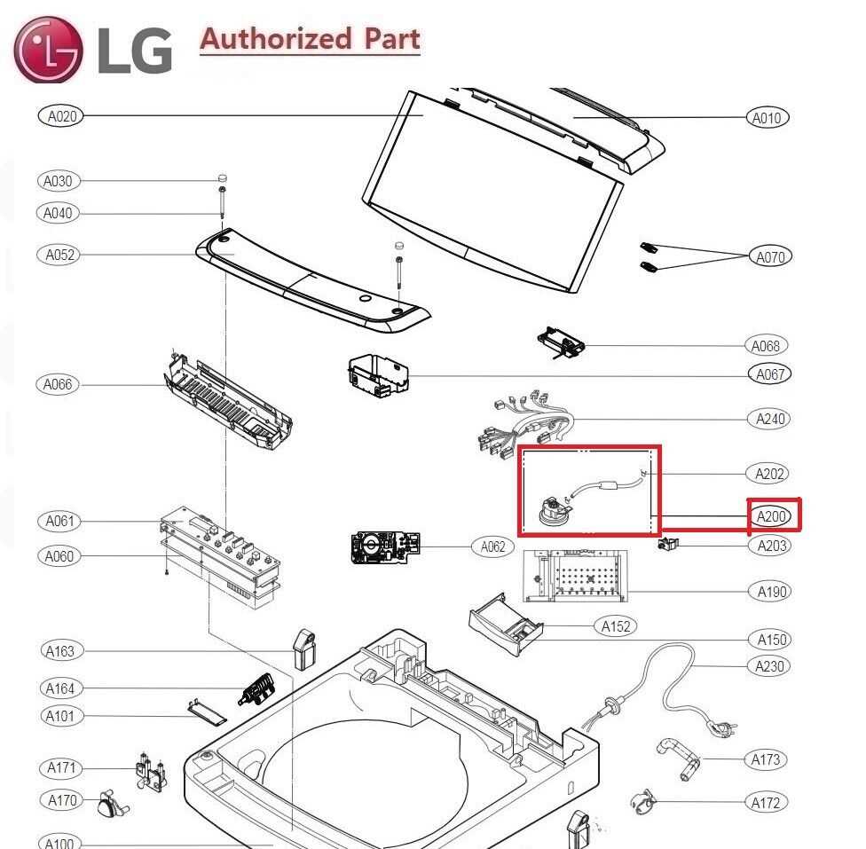 lg top load washer parts diagram