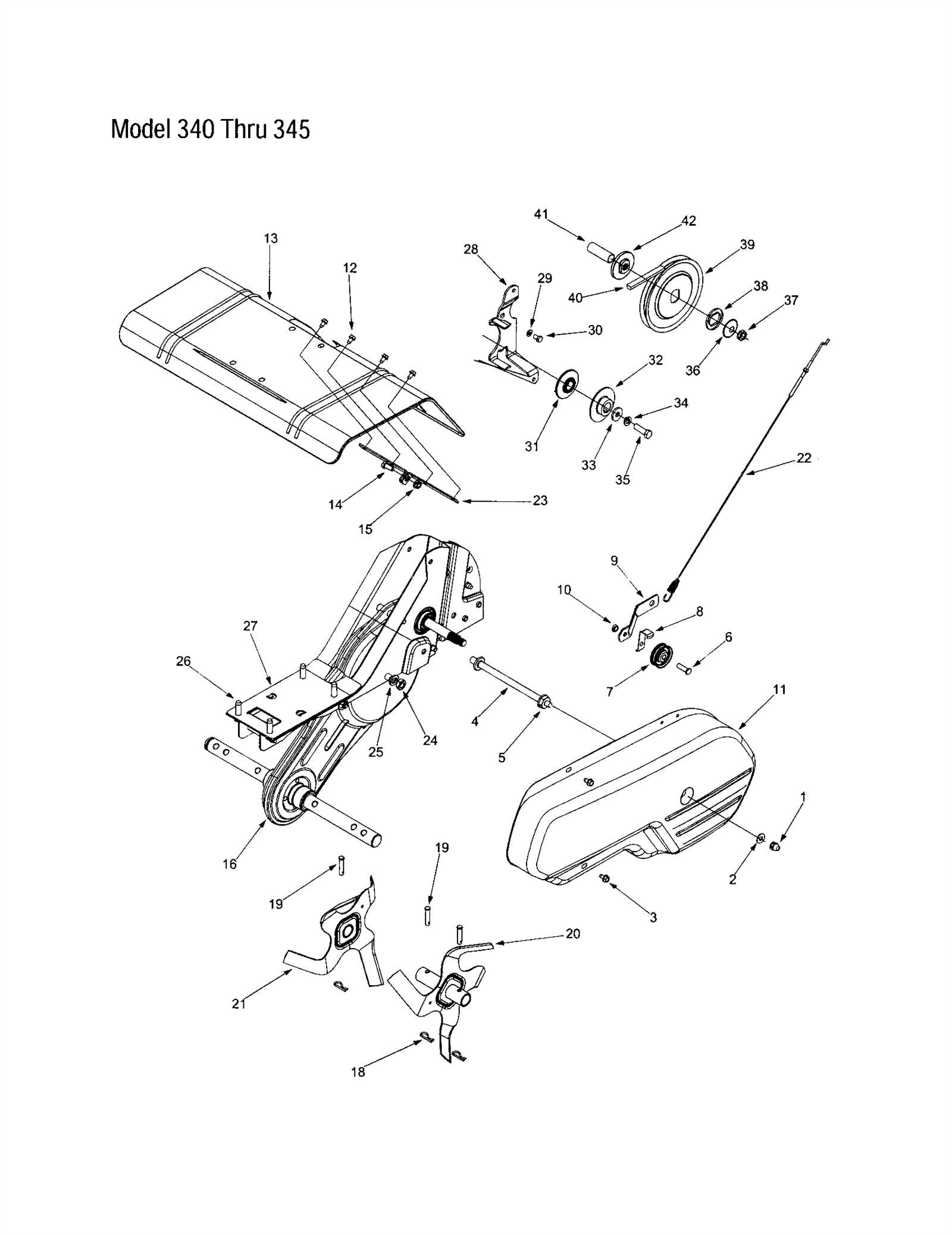 manual mtd snowblower parts diagram