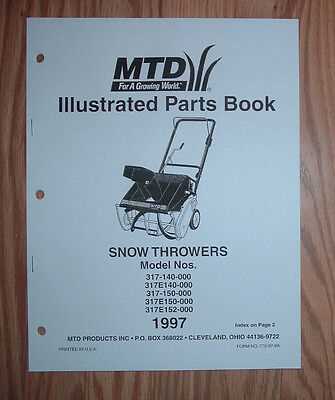 manual mtd snowblower parts diagram