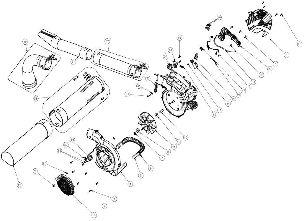 mcculloch leaf blower parts diagram