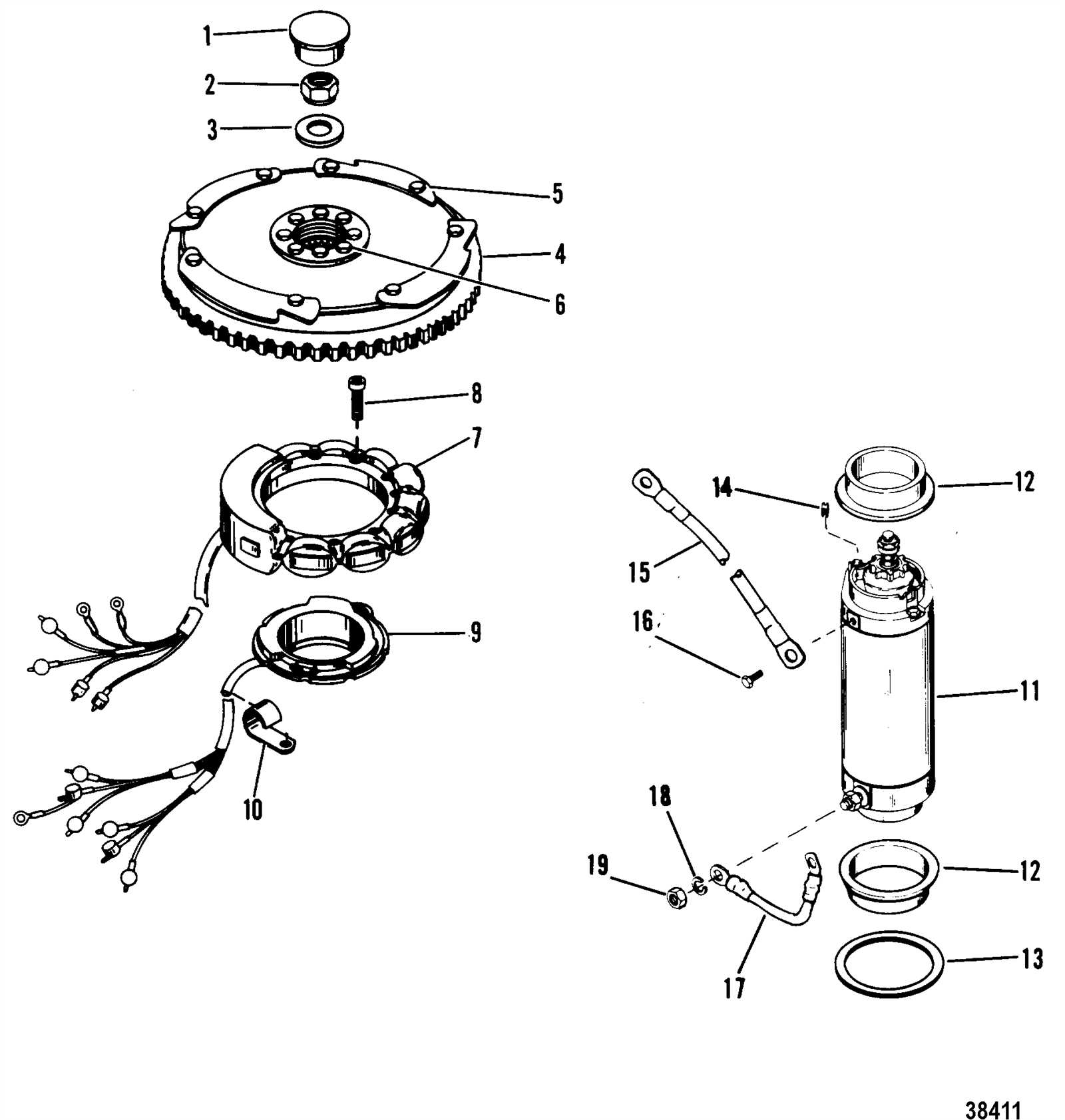 mercury motor parts diagram