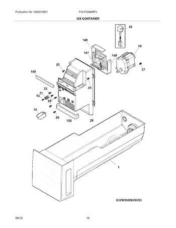 model frigidaire gallery refrigerator parts diagram