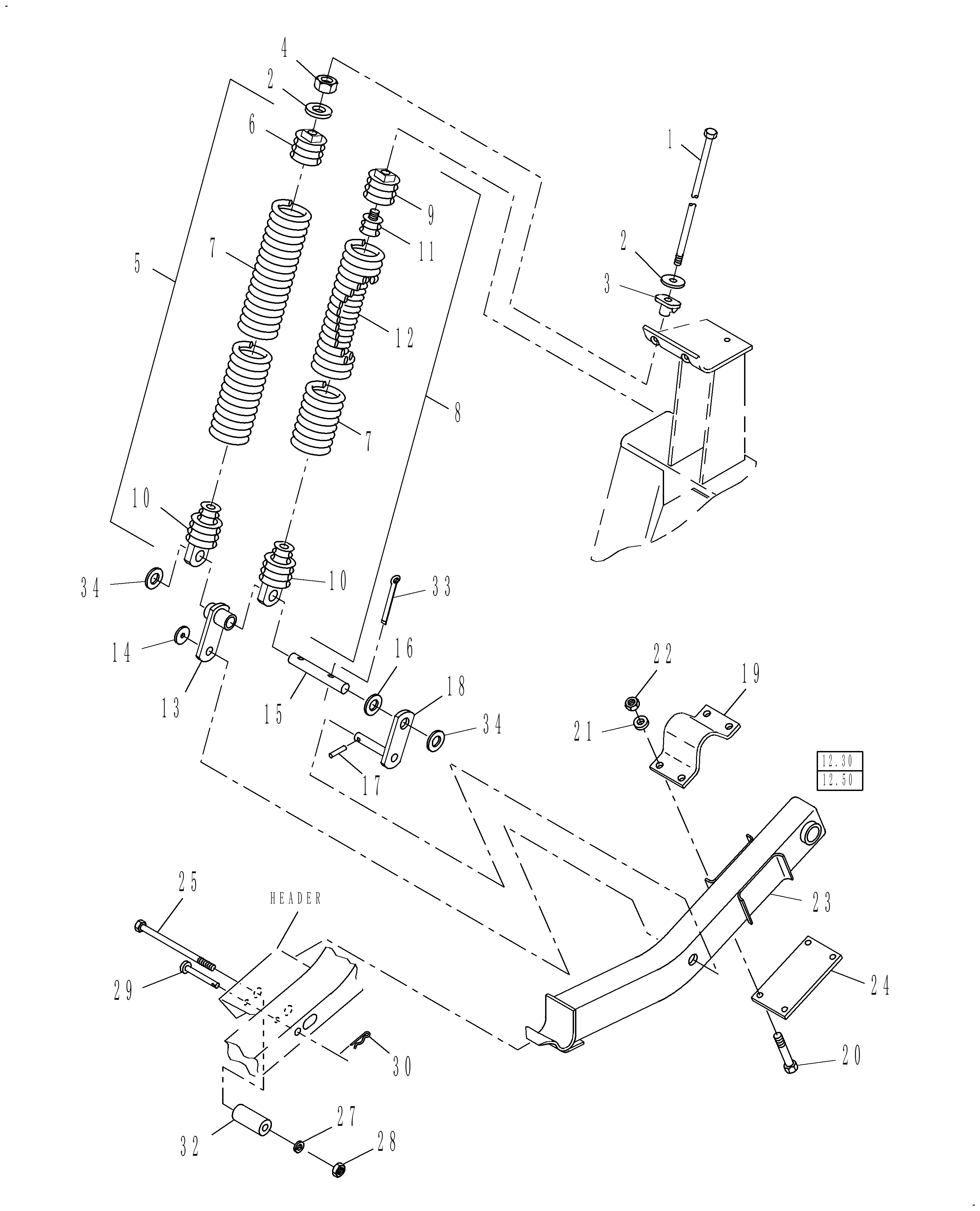 new holland 1475 haybine parts diagram