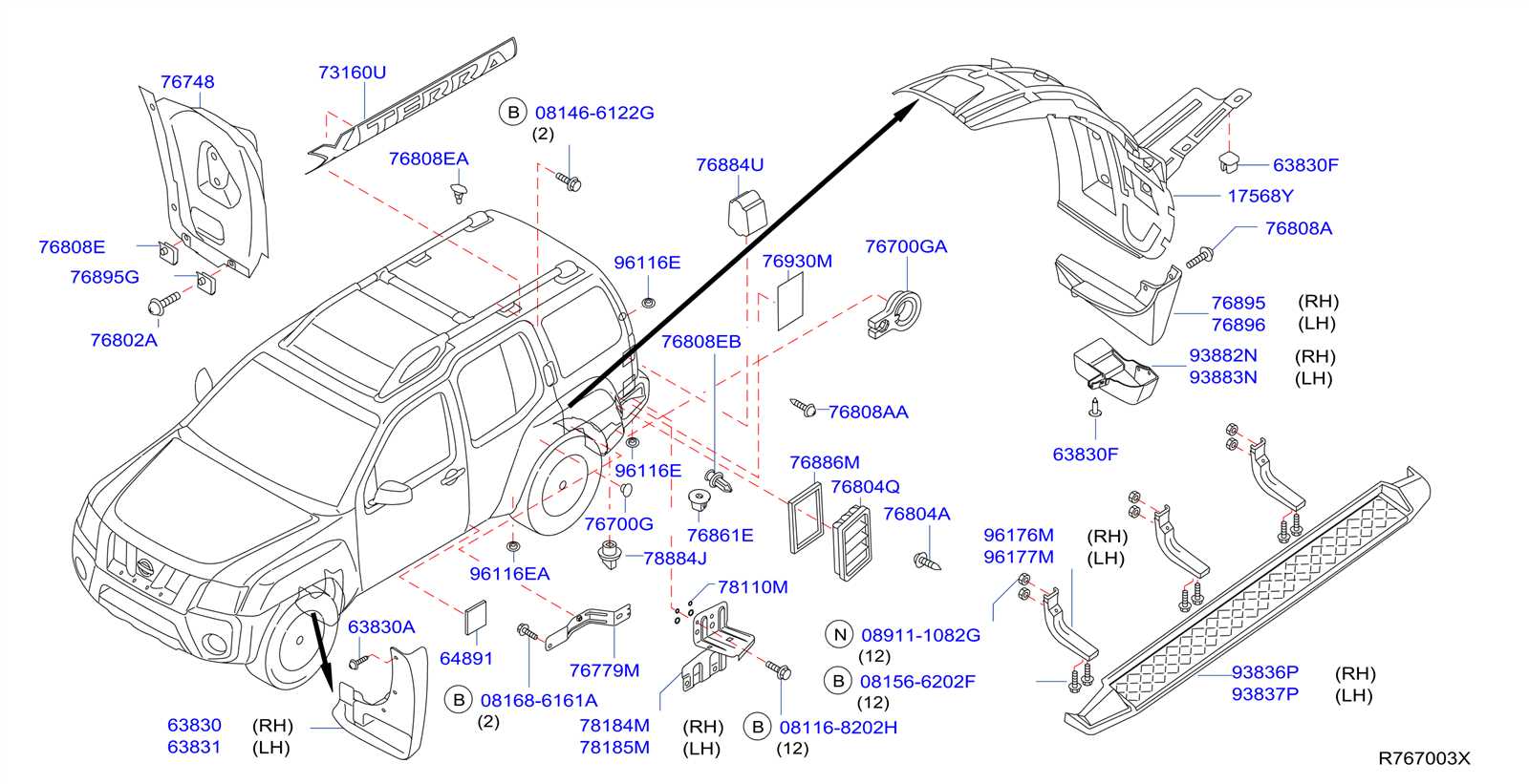 nissan altima body parts diagram