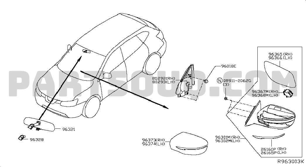 nissan rogue parts diagram