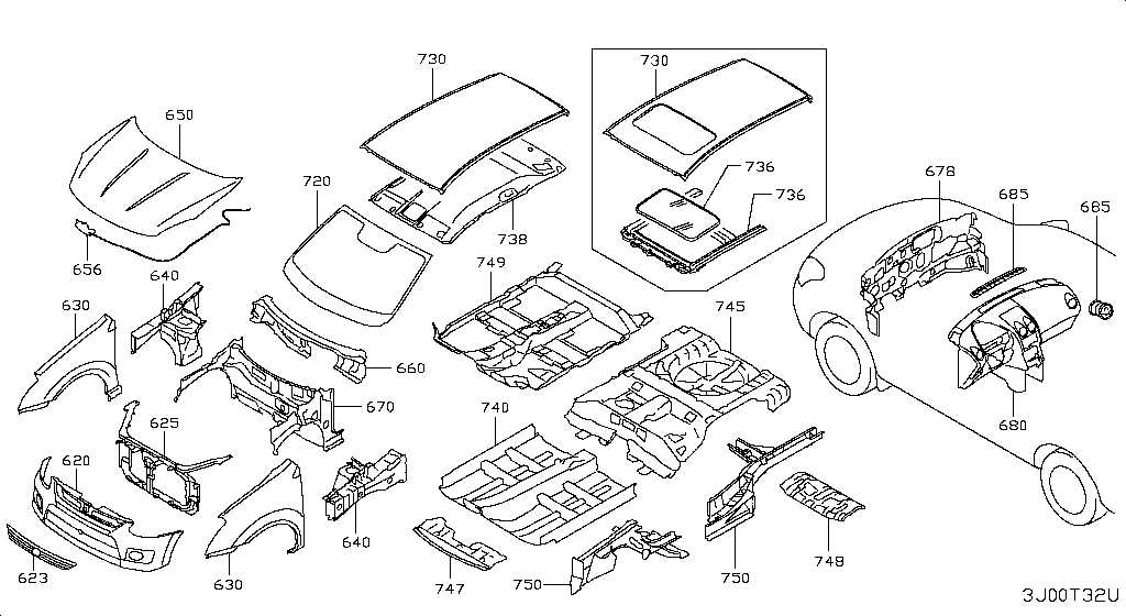 nissan rogue parts diagram