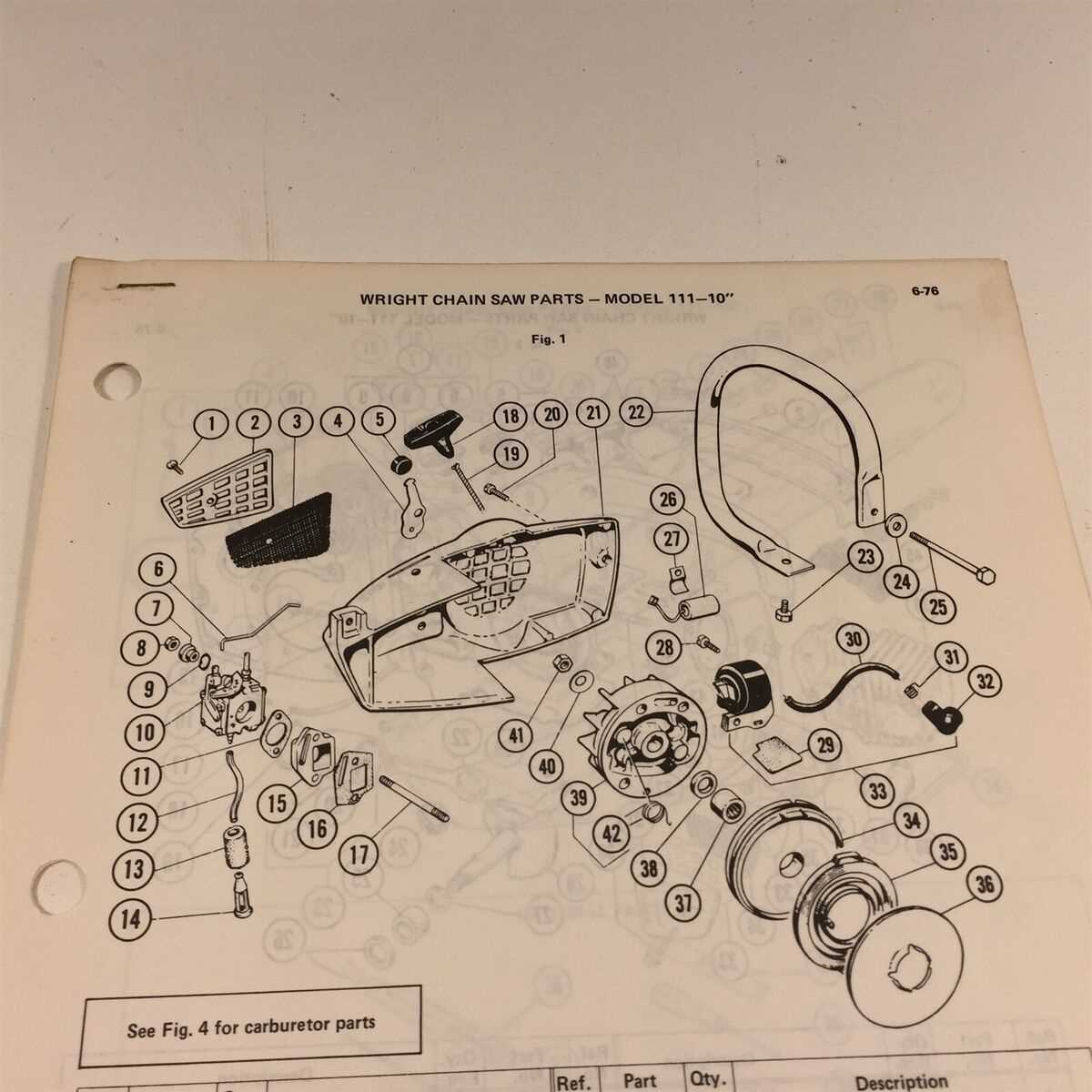 parts of a chainsaw chain diagram