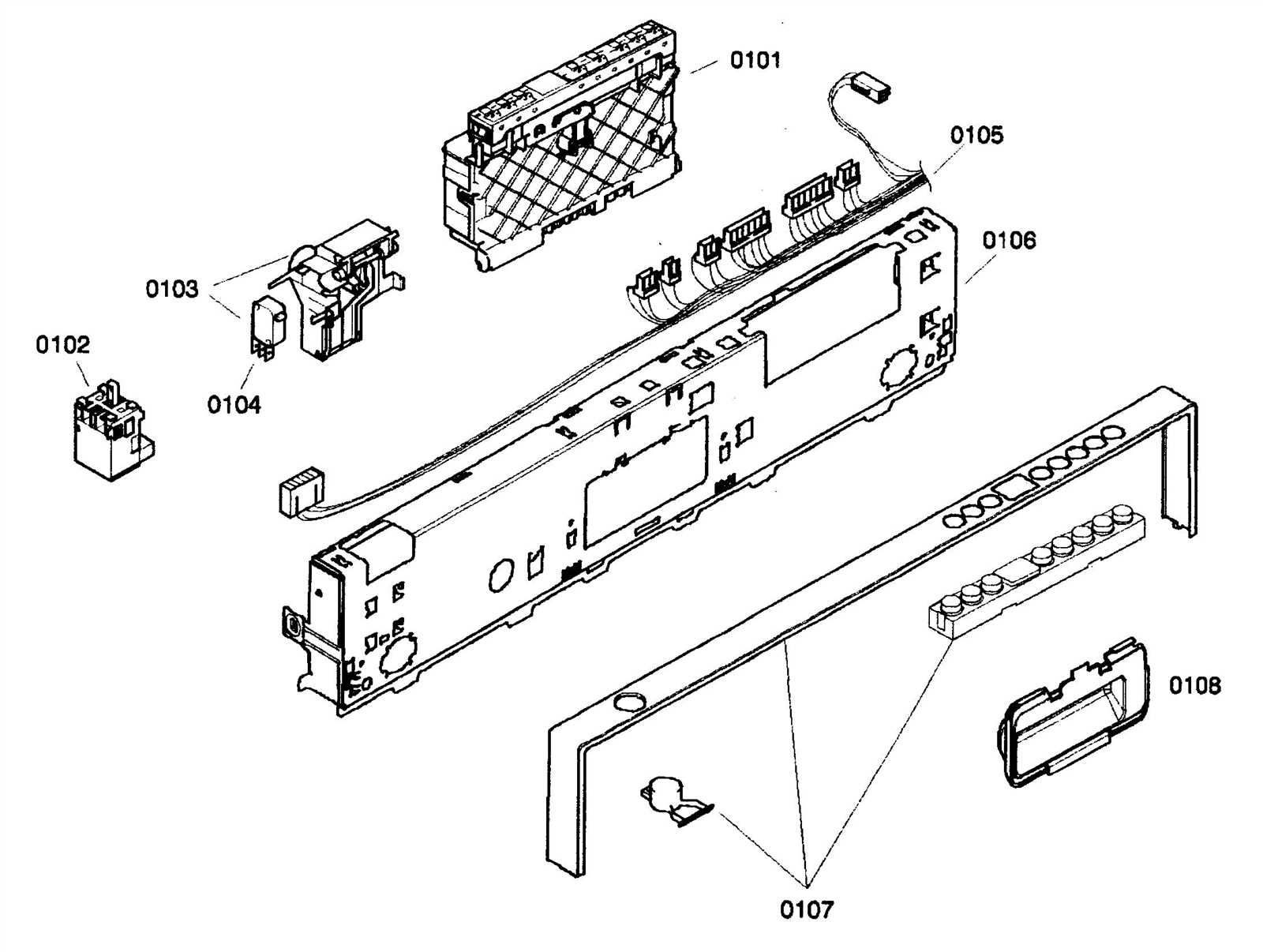 parts of a dishwasher diagram