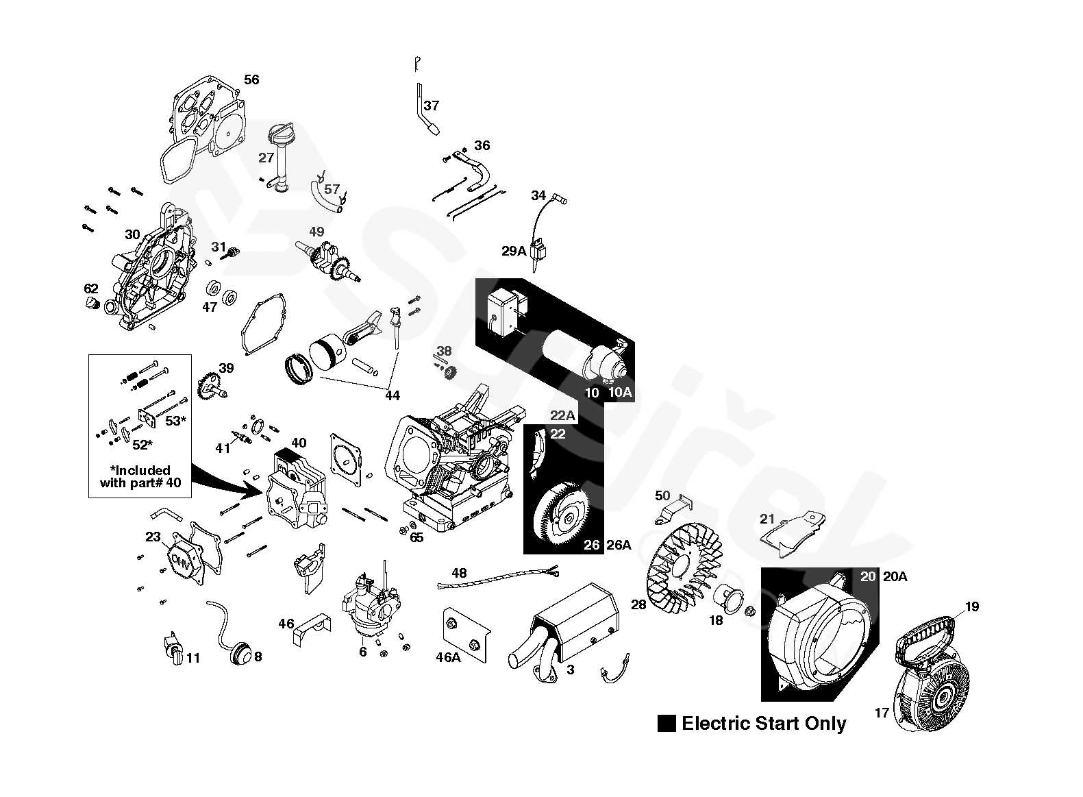 poulan pro snowblower parts diagram