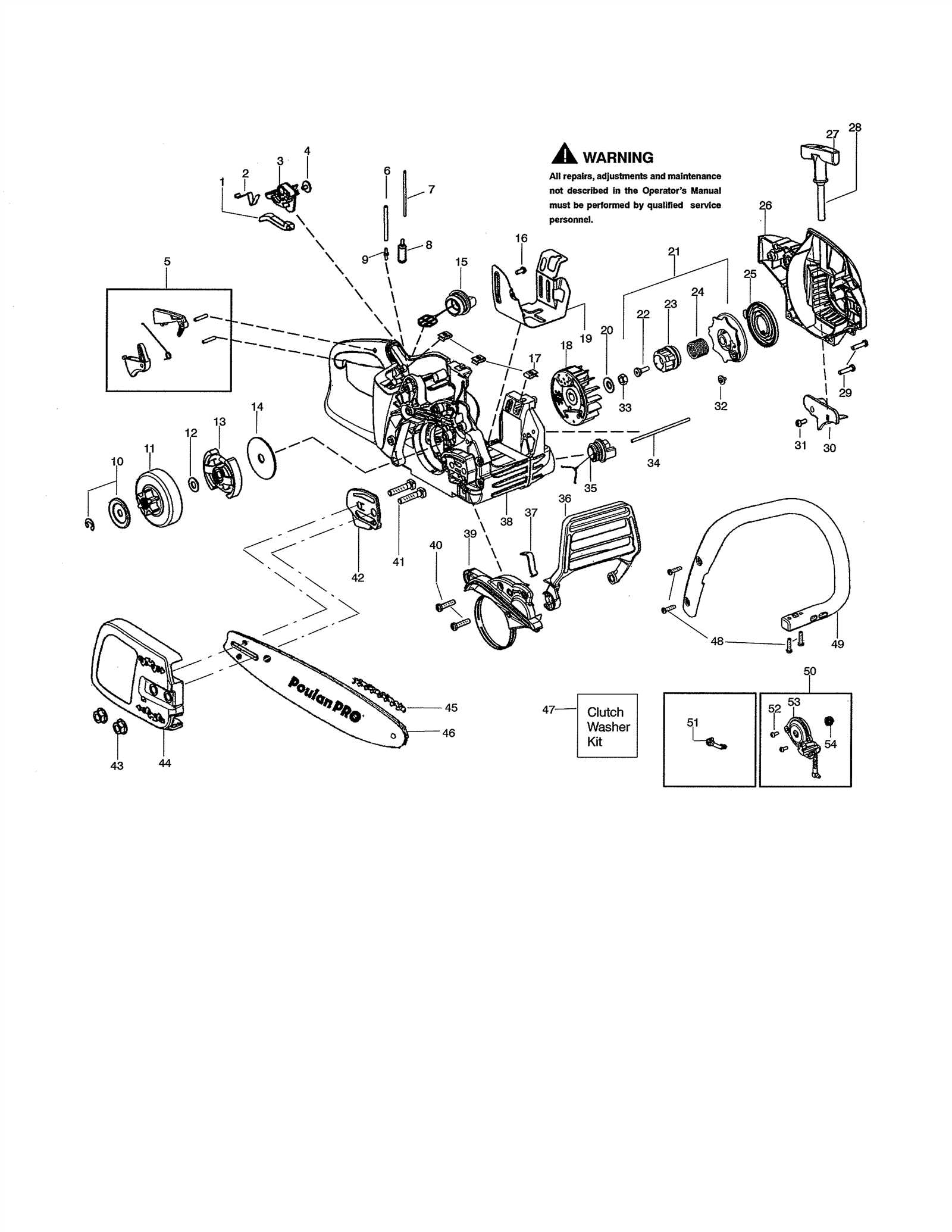 poulan pro trimmer parts diagram