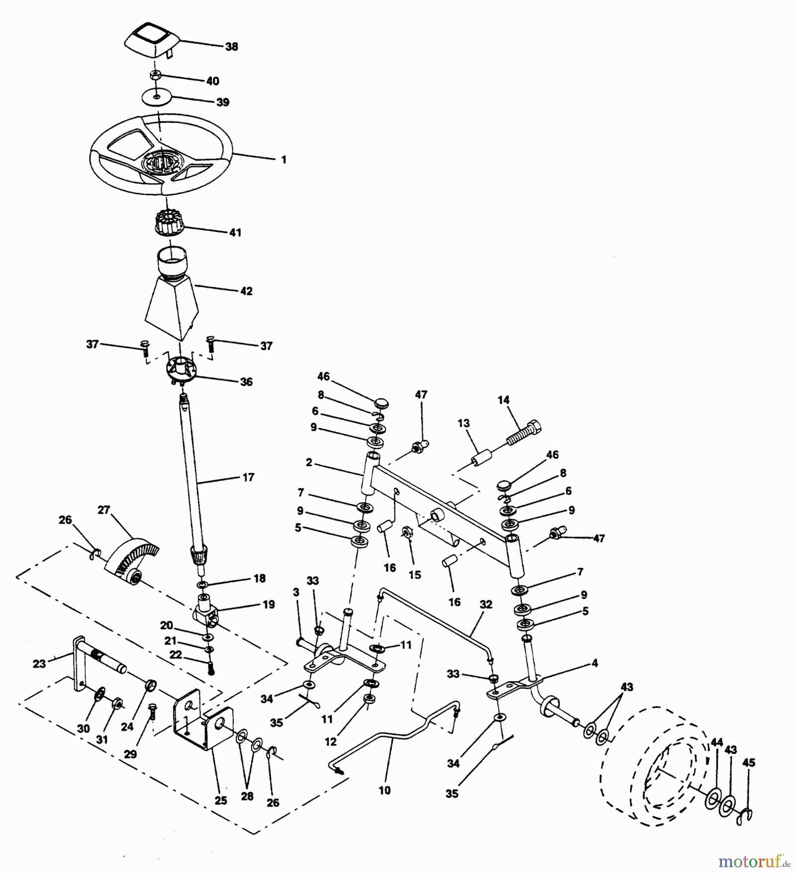 poulan riding mower parts diagram