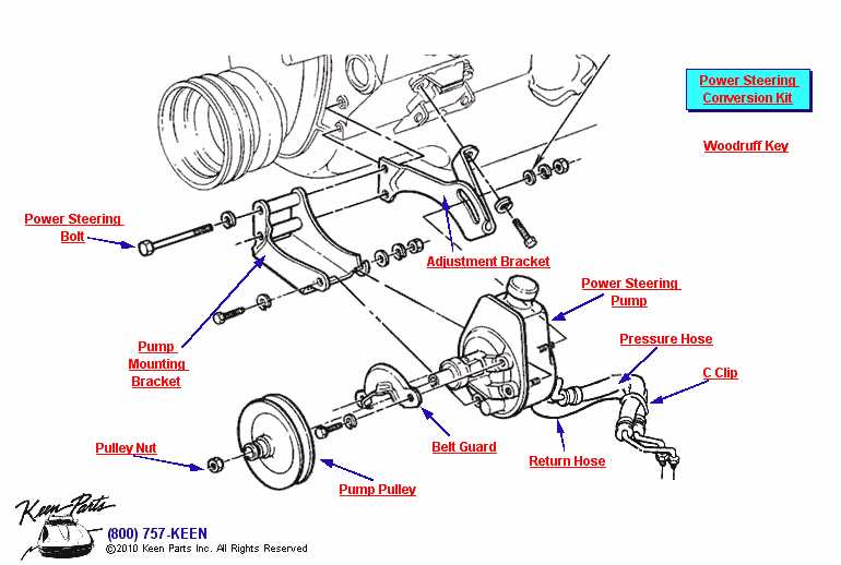 power steering pump parts diagram