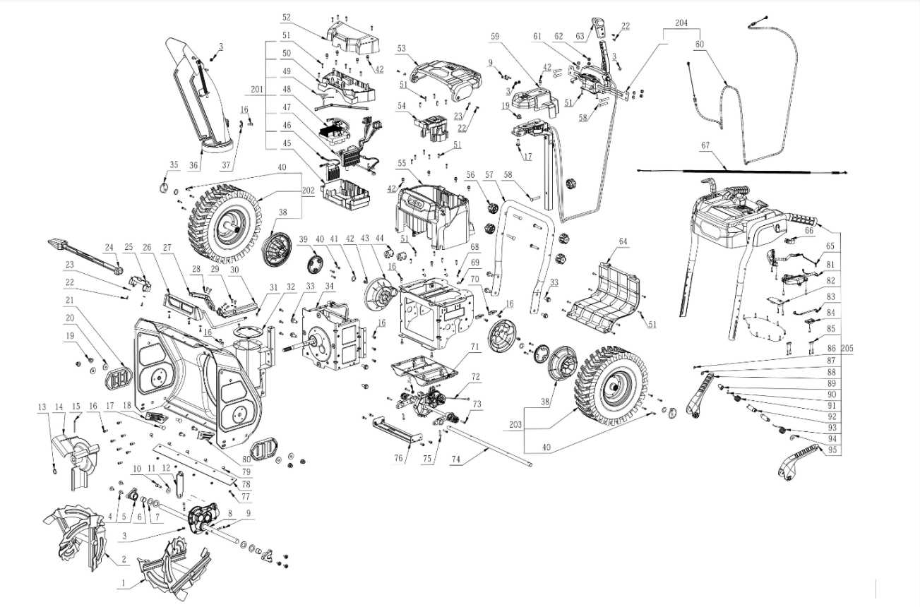 powersmart snow blower parts diagram