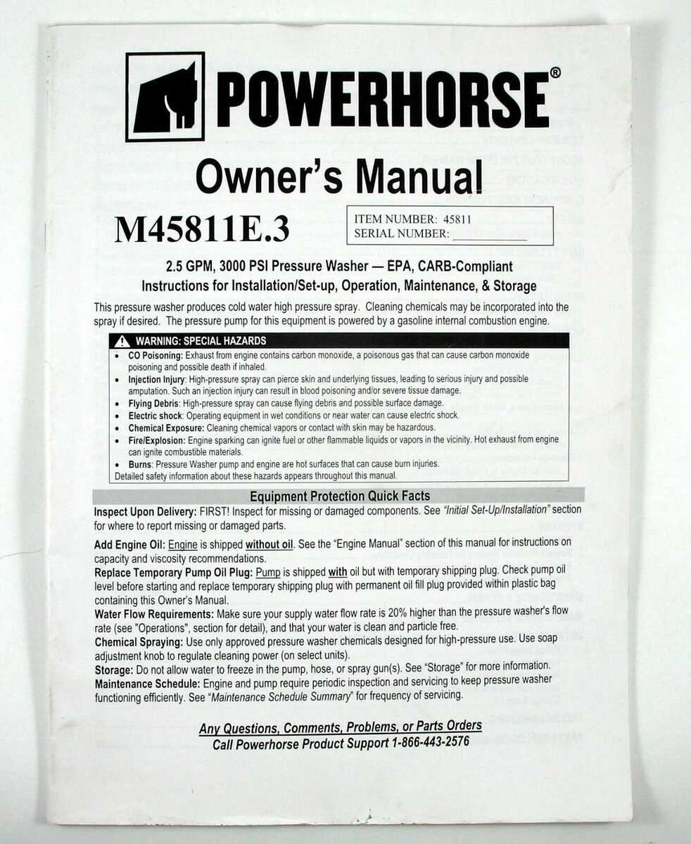 powerstroke pressure washer parts diagram