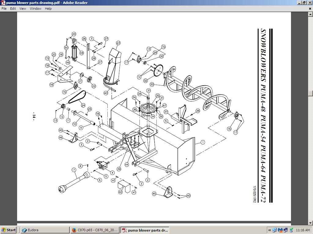 pronovost snowblower parts diagram