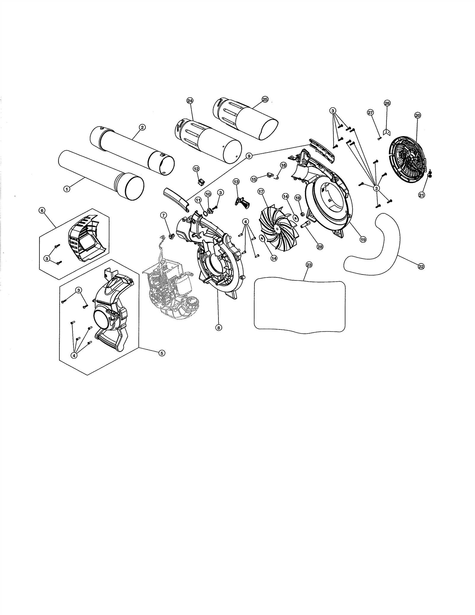 ryobi blower parts diagram