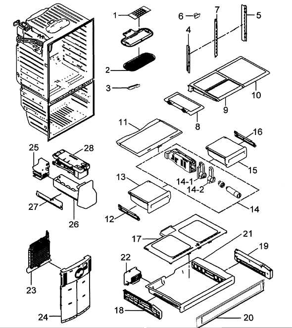 samsung rfg237acrs parts diagram