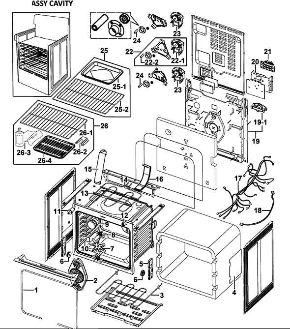 samsung stove parts diagram