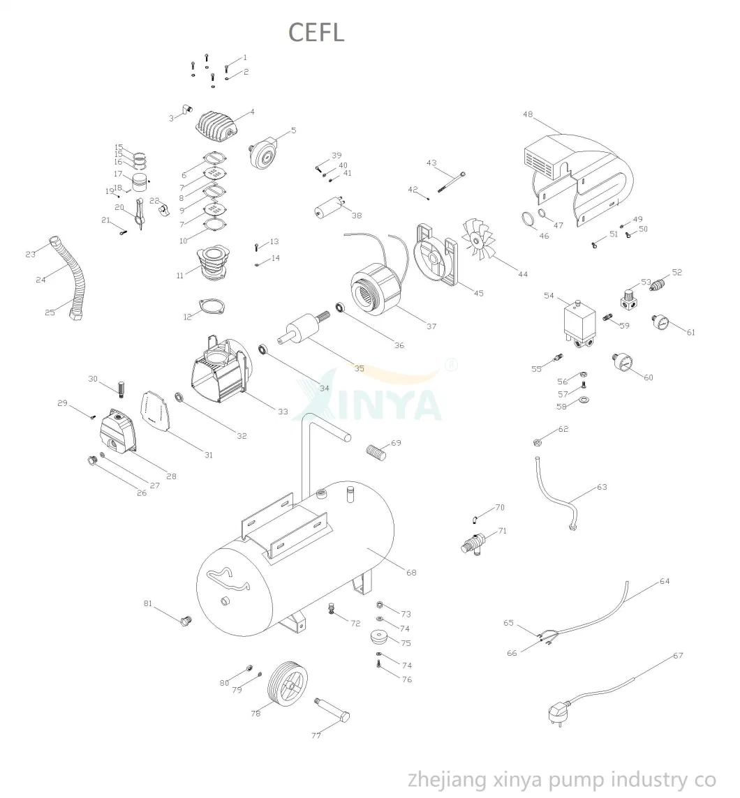 stanley air compressor parts diagram