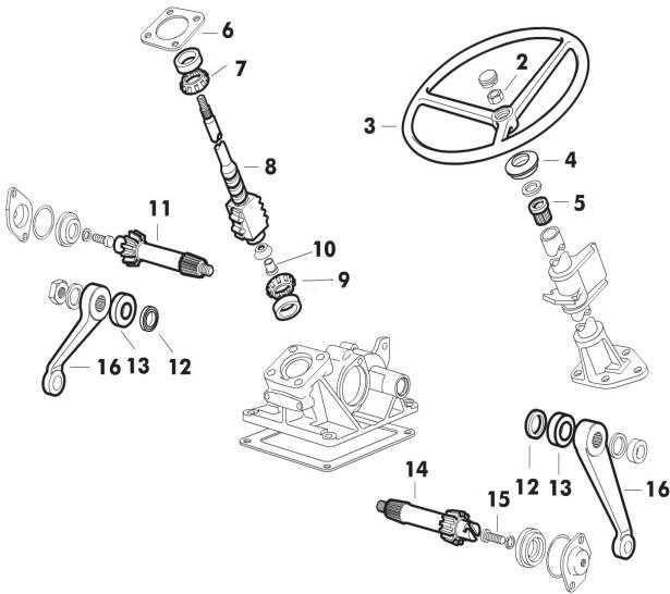 steering ford tractor parts diagram