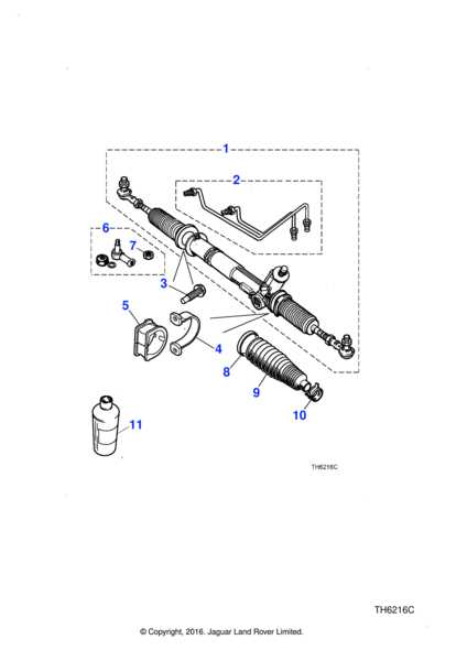 steering rack parts diagram