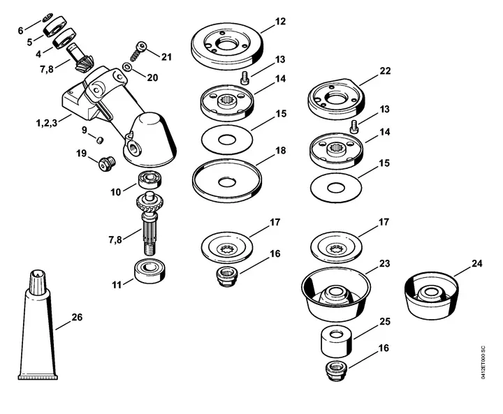 stihl br 400 parts diagram