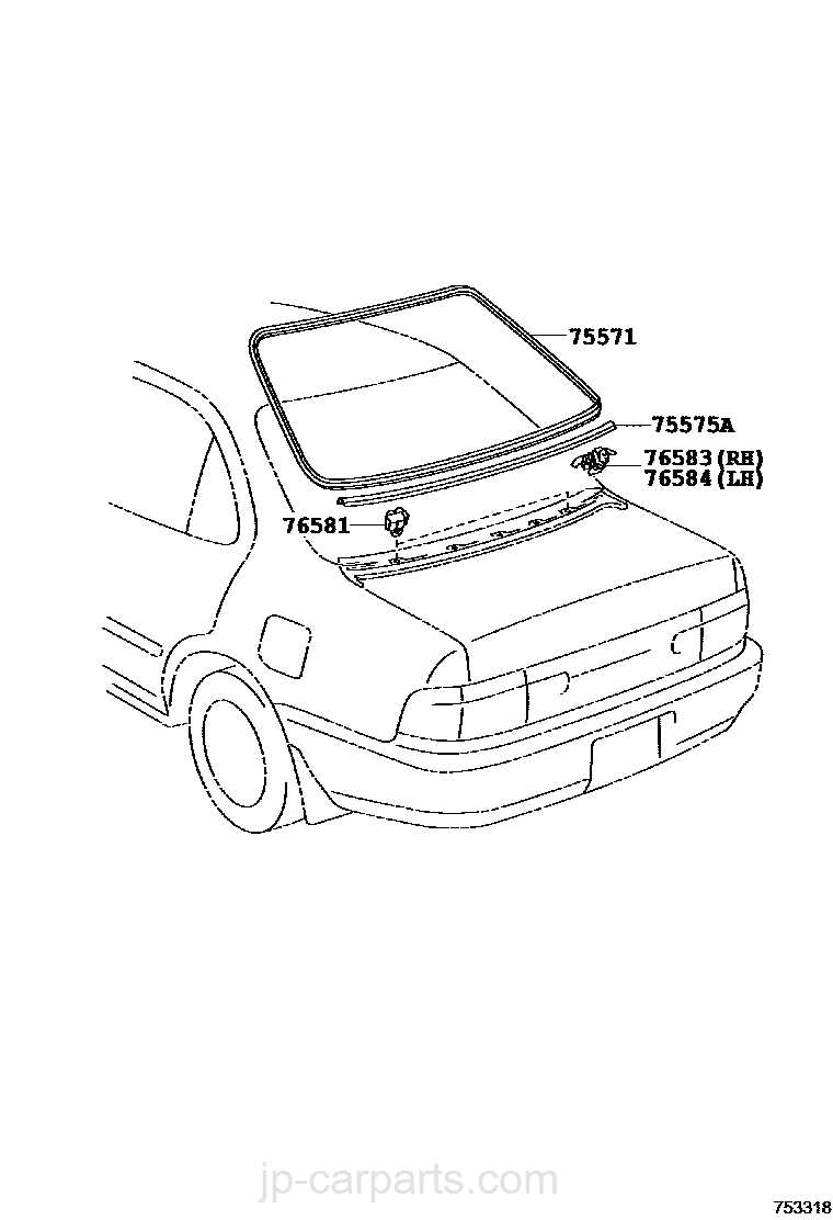 toyota corolla door parts diagram