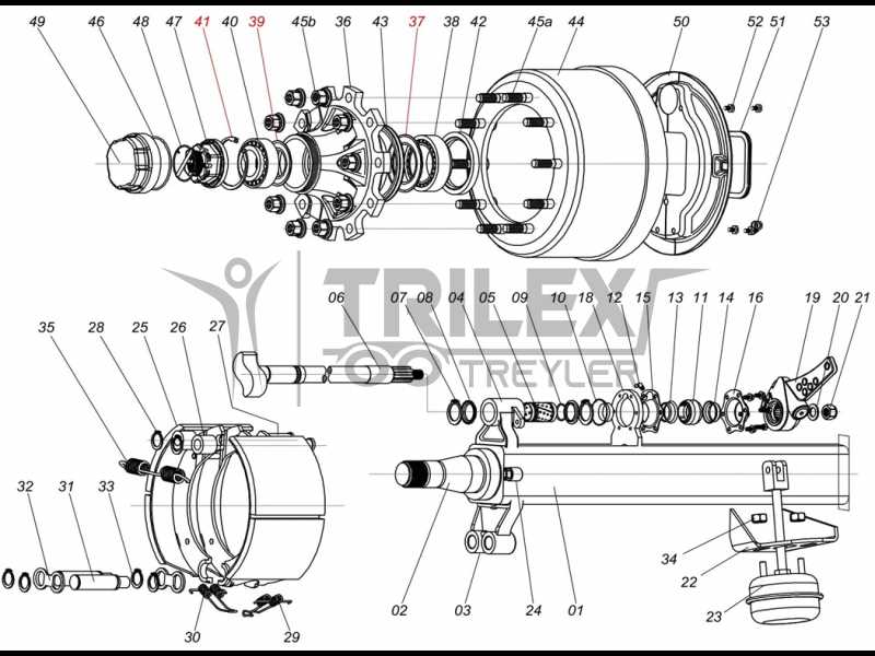 tractor trailer semi trailer parts diagram