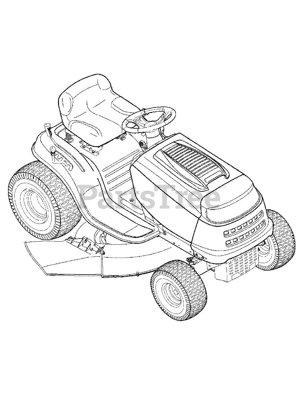 troy bilt riding lawn mower parts diagram