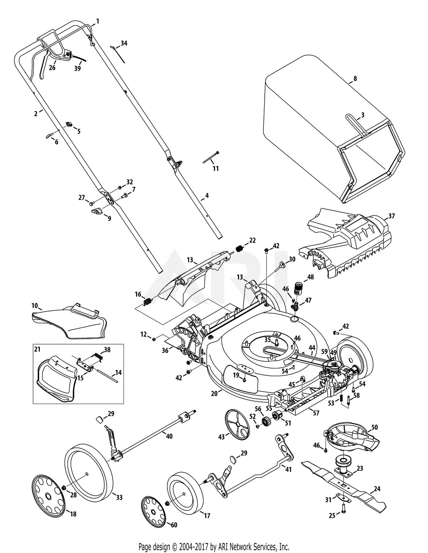 troy bilt riding mower parts diagram