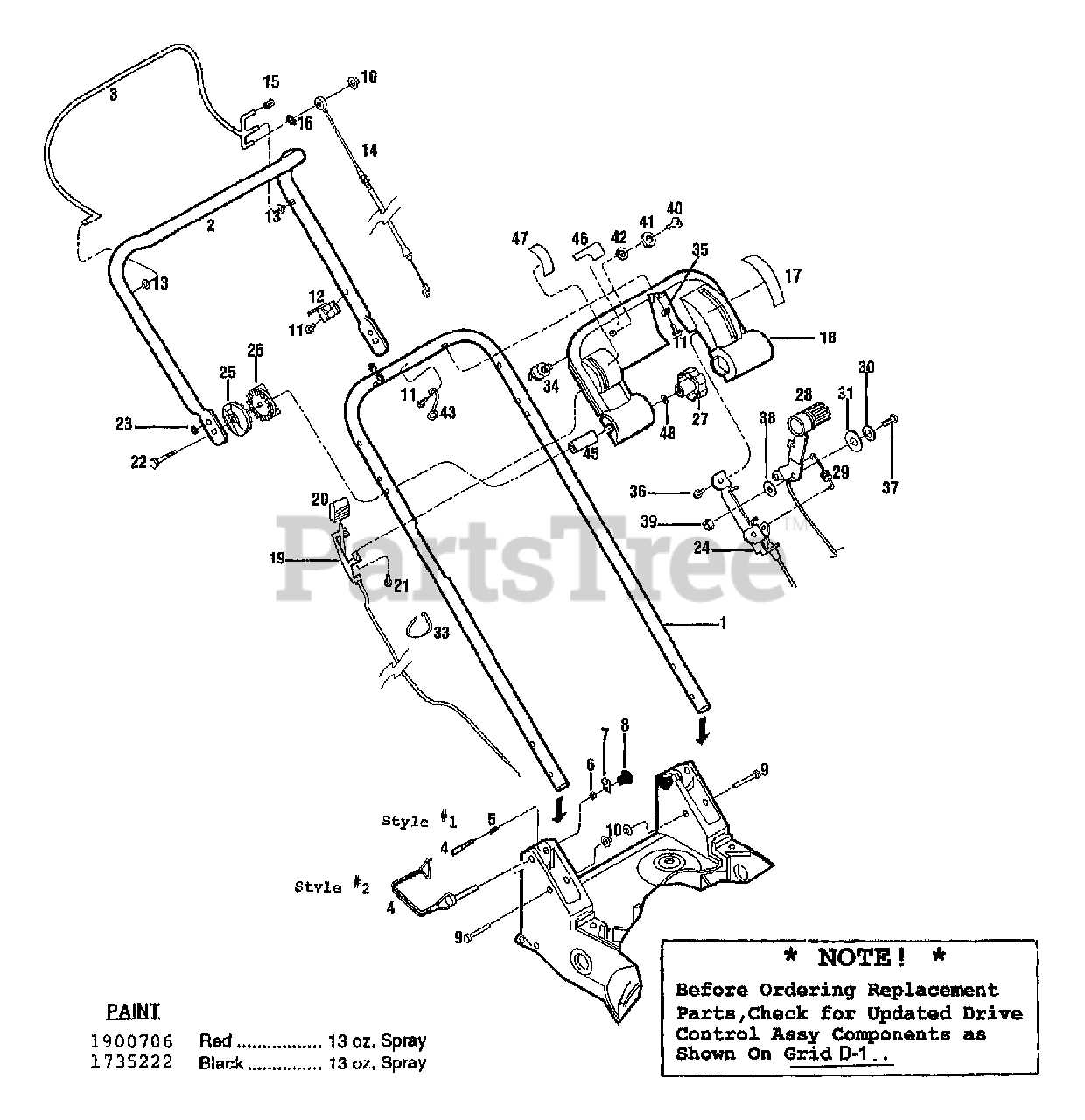 troy bilt self propelled lawn mower parts diagram